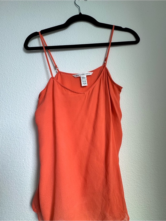 Diane Von Furstenberg Tops - Diane Von Furstenberg Coral Orange Silk Camisole